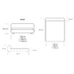 Beež Disain Ümarate Joontega Voodi (Michelin) 160x200