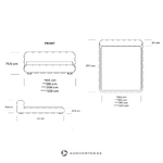 White Design Bed with Rounded Lines 160x200cm (size selection) (Michelin)