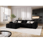 Aksominė kampinė sofa kendal (micadoni) juoda 1, kairė