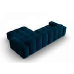 Бархатный угловой диван кендал (микадони) правый, темно-синий