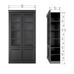 Black display cabinet organize (de eekhoorn)