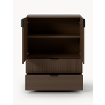 Tamsiai ruda aukšta spintelė (Sato)