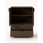 Tamsiai ruda aukšta spintelė (Sato)