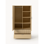 Light brown compact wardrobe (Sato)