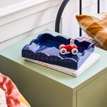 Поднос темно-синего цвета с гребешком