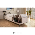Dark brown 4-seater sofa with shelf (item) (copy)