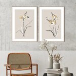 Black framed wall art summer plant 2 (malerifabrikken) 50x70
