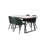 Rectangular dining set (estelle, velvet)