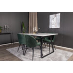 Rectangular dining set (estelle, velvet)