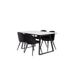 Rectangular dining set (estelle, velvet)