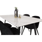 Rectangular dining set (estelle, velvet)