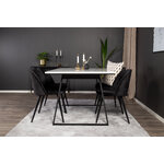 Rectangular dining set (estelle, velvet)