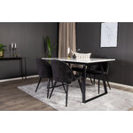 Rectangular dining set (estelle, velvet)