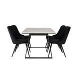 Rectangular dining set (estelle, velvet deluxe)