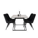 Rectangular dining set (estelle, velvet deluxe)