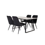 Rectangular dining set (estelle, velvet deluxe)