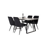 Rectangular dining set (estelle, velvet deluxe)