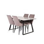 Rectangular dining set (estelle, leone)