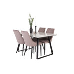 Rectangular dining set (estelle, leone)