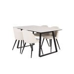 Rectangular dining set (estelle, velvet)