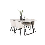 Rectangular dining set (estelle, velvet)