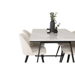 Rectangular dining set (estelle, velvet)