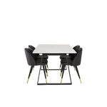 Rectangular dining set (estelle, velvet)