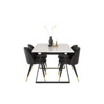 Rectangular dining set (estelle, velvet)