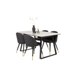 Rectangular dining set (estelle, velvet)