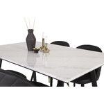 Rectangular dining set (estelle, velvet)