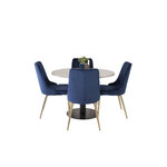 Round dining set (razzia, velvet deluxe)