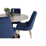 Round dining set (razzia, velvet deluxe)