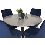 Round dining set (razzia, velvet deluxe)