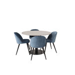 Round dining set (razzia, velvet)