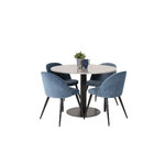 Round dining set (razzia, velvet)