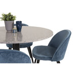 Round dining set (razzia, velvet)