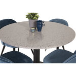 Round dining set (razzia, velvet)