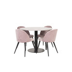 Round dining set (razzia, velvet)