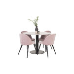 Round dining set (razzia, velvet)