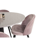 Round dining set (razzia, velvet)