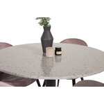 Round dining set (razzia, velvet)