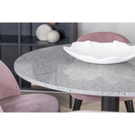 Round dining set (razzia, velvet)