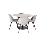 Round dining set (razzia, velvet)