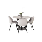 Round dining set (razzia, velvet)