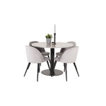 Round dining set (razzia, velvet)