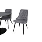 Round dining set (estelle, velvet deluxe)