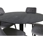 Round dining set (estelle, velvet deluxe)