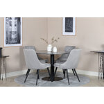 Round dining set (estelle, velvet deluxe)