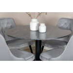 Round dining set (estelle, velvet deluxe)