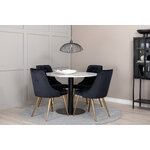 Round dining set (razzia, velvet deluxe)